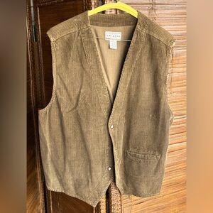 Vintage 1990s ARIZONA ORIGINAL Mens Brown Button Front Vest Medium